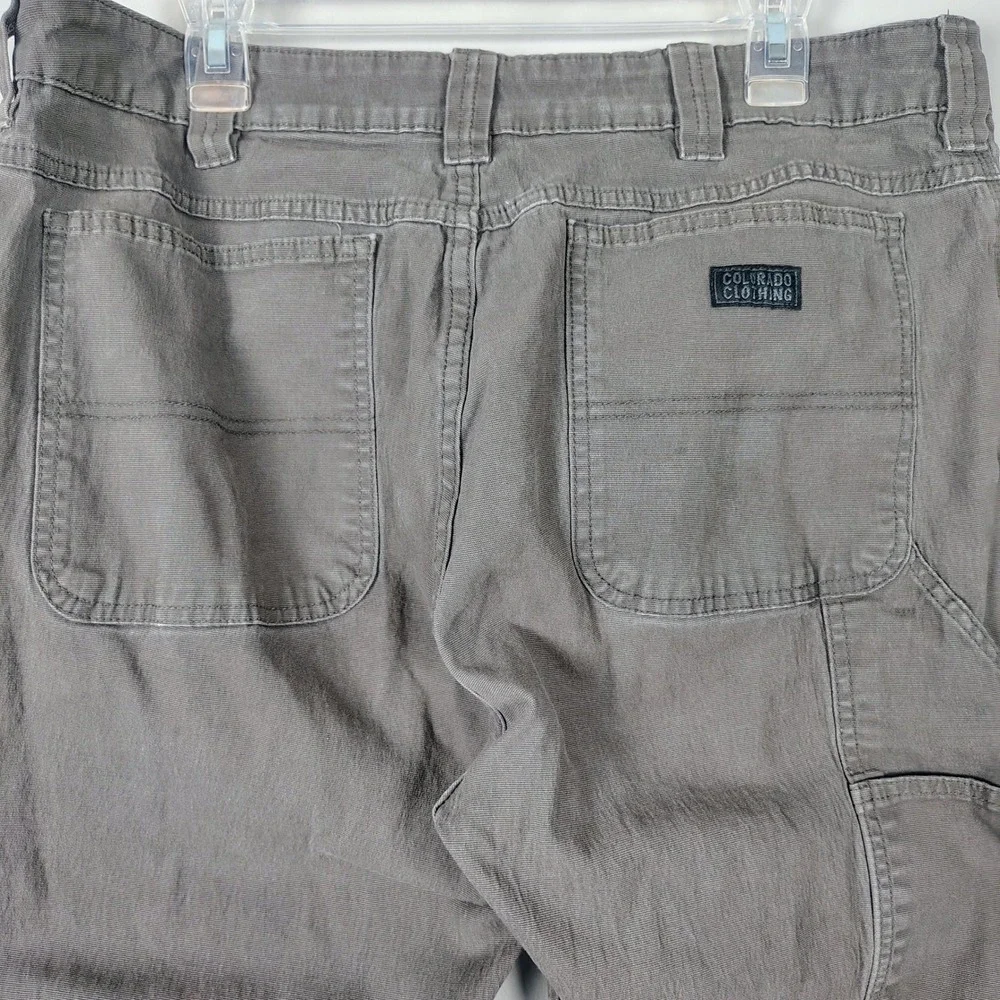 Colorado Clothing Mens Utility Carpenter Pants Gray 38x29 Cotton Stretch 1727614